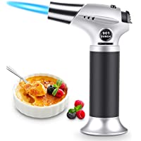 Los mejores  - Sopletes De Cocina- Profesional Antorcha Butano de Cocinar con Cerradura de Seguridad Llama Ajustable Mini Soplete…